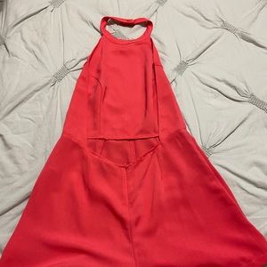 Coral Halter short romper